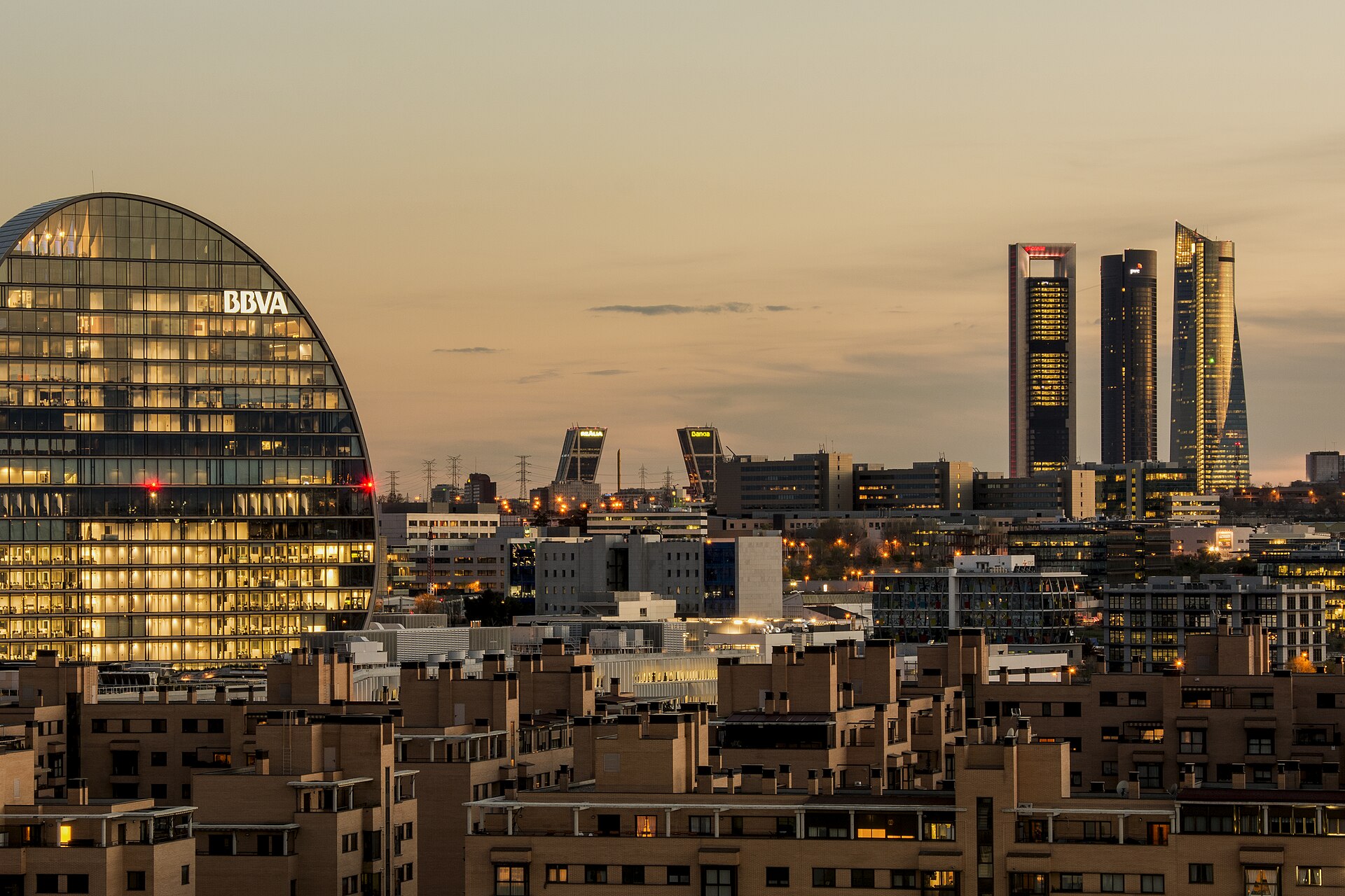Skyline de negocios de Madrid